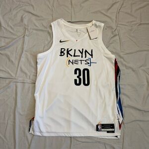 NIKE Brooklyn Nets Jersey Seth Curry #30 X-Large Mens White NBA City Edition